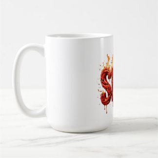 Scharfe Chili-Pfeffer-Feuer-Typografie Foodie Heiß Kaffeetasse