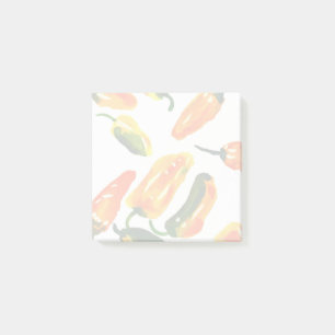 Scharfe Gedanken Farbige Paprika Haftnotizen  Post-it Klebezettel