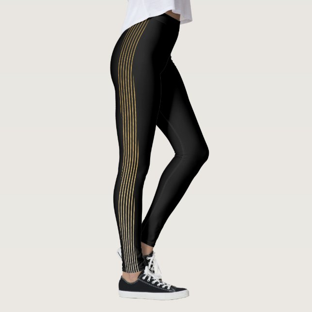 Scharfe Goldstreifen Leggings (Rechts)