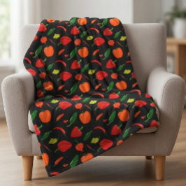 Scharfe Paprika-Muster-Wurfdecke Fleecedecke