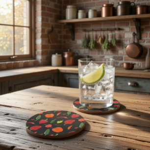 Scharfe Pfeffer-Coaster Getränkeuntersetzer