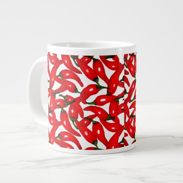 Scharfe Red Hot Peppers  Jumbo-Tasse (Vorderseite Links)