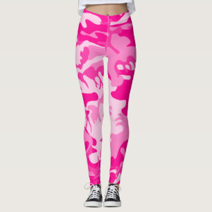 scharfe rosa Camouflage Leggings