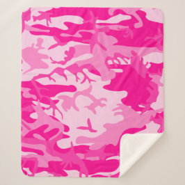 scharfe rosa Camouflage Sherpadecke