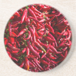 Scharfe rote Chili in der Stadt Kalocsa Getränkeuntersetzer