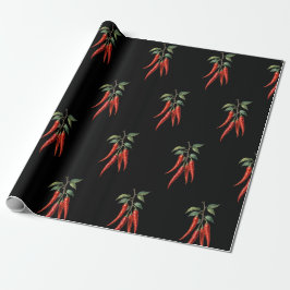 Scharfe rote Chili-Pfeffer-Verpackungspapier Geschenkpapier