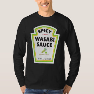 Scharfe Wasabi-Sauce-Flaschenetikett-Halloween-Kos T-Shirt