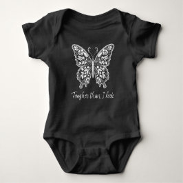 Schärfer als ich SchmetterlingsBriefmarke aussehe Baby Strampler