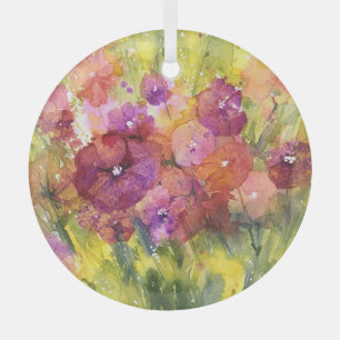 Scharfer Flieder: Vintage-Garten-Aquarell. Ornament Aus Glas