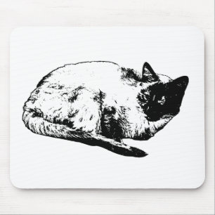 Scharfer Fokus, Katze ruhig Mousepad