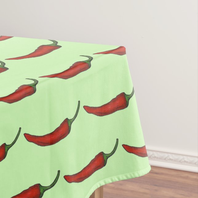 scharfer Hot Chili Chile Red Pepper Feinschmecker  Tischdecke (Beispiel)