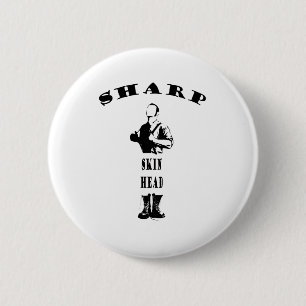 scharfer Skinhead Button