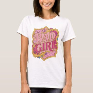 Scharfes Pink BAD GIRL Design T-Shirt