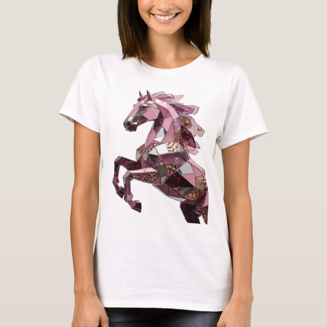 Scharfes Silber ABSTRACT ART Statement Design T-Shirt (Vorderseite)
