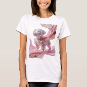 Scharfes Silber BABY WELPE Künstlerisches Motiv T-Shirt