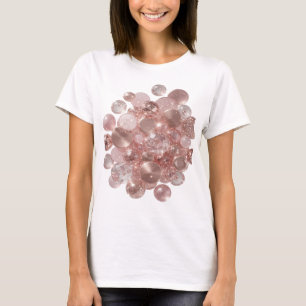 Scharfes Silber ROSE GOLD GLITZER T-Shirt