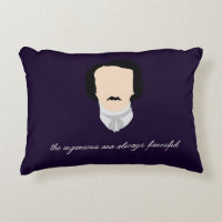 "Scharfsinniges" Akzent-Kissen Edgar Allen Poe
