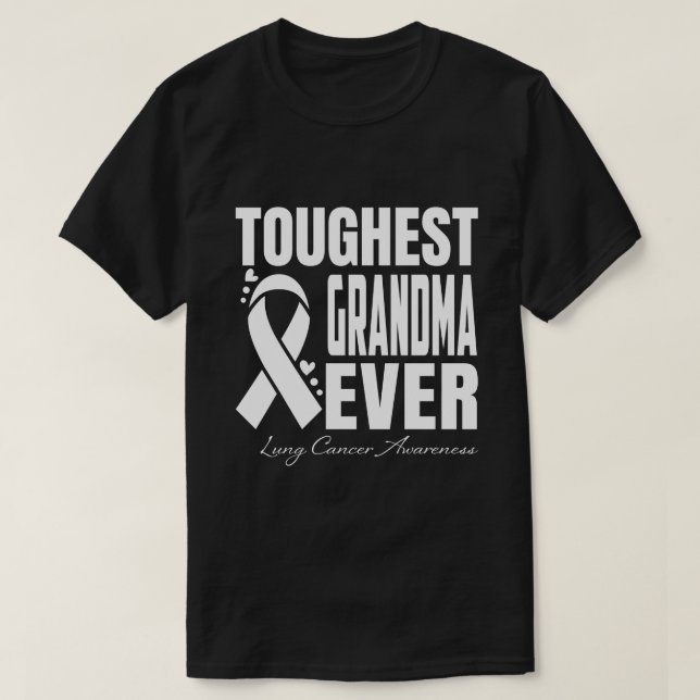 Schärfste GRANDMA je Lungenkrebsbewusstsein T-Shirt (Design vorne)