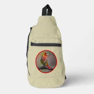 Scharlach-Tangare Mauser Original-Fotografie Crossbody Bag