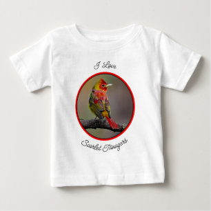 Scharlach-Tangare-Mauser - Originalfotografie Baby T-shirt
