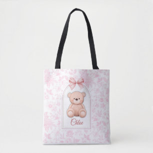 Scharlachrot   Benutzerdefiniertes rosa Teddy-Bär- Tasche