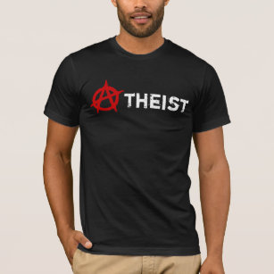 Scharlachrot Buchstabe-Atheisten-Anarchisten- T-Shirt