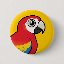 Scharlachrot Macaw- Button
