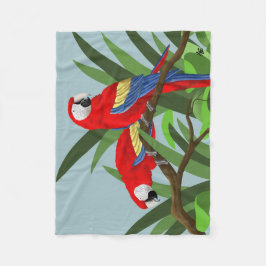 Scharlachrot Macaw-Papageien-Geschenk- Fleecedecke