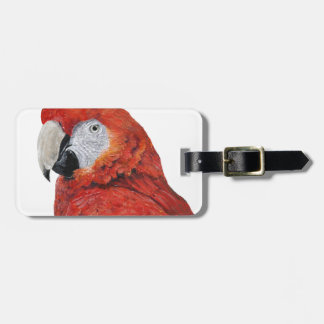 Scharlachrot Macaw-Papageiengeschenke Gepäckanhänger