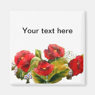 SCHARLACHROT MOHNBLUMEN- MAGNET