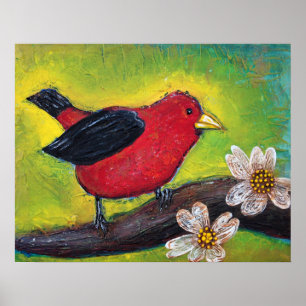 Scharlachrot Tanager-Plakat- Poster