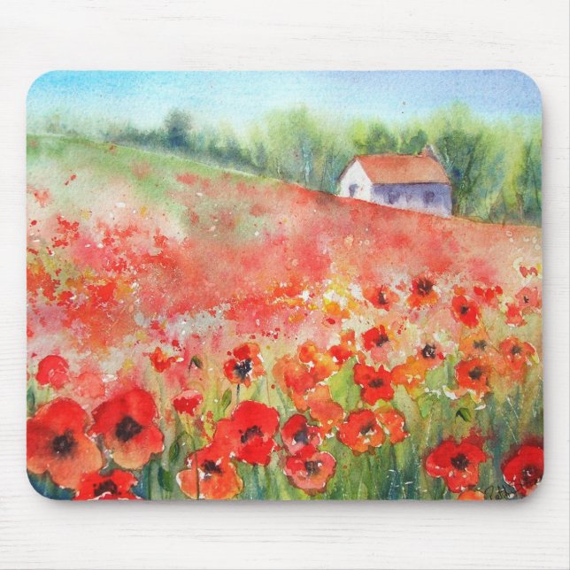 Scharlachrot Teppich- Mousepad (Vorne)