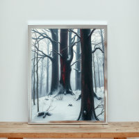 Scharlachrote Flüstern im Winterwald