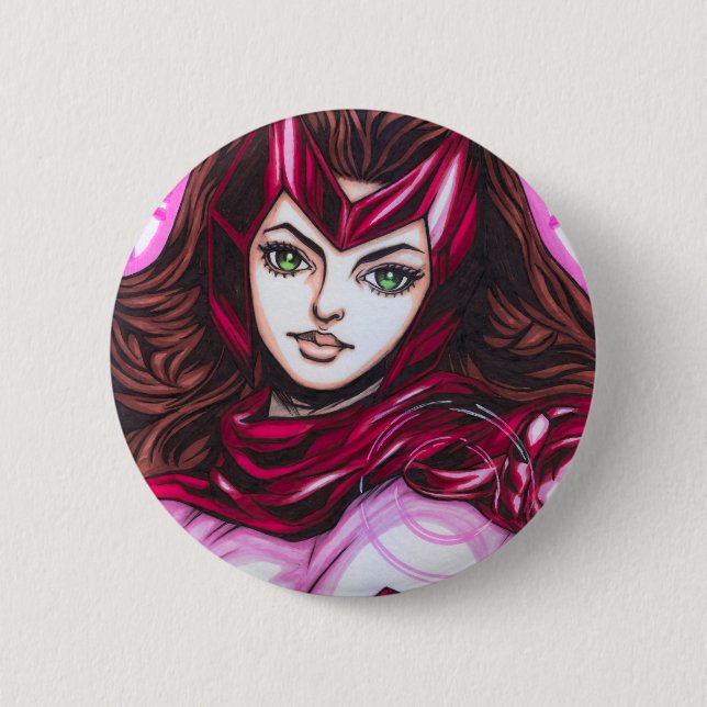 Scharlachrote Hexe ~ Wanda Maximoff Button (Vorderseite)