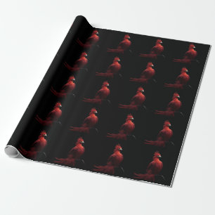 Scharlachroter Phönix sitzt stolz Geschenkpapier