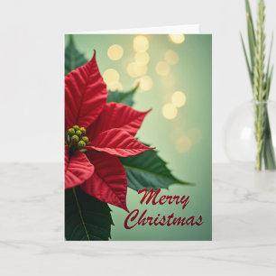 Scharlachroter Samt-Weihnachtsgruß Karte