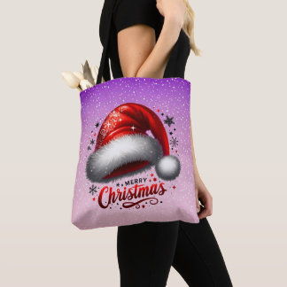 Scharlachroter Santa-Hut-Glanz Tasche
