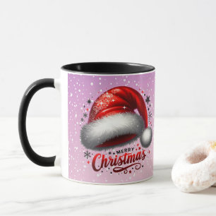 Scharlachroter Santa-Hut-Glanz Tasse