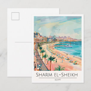Scharm El-Scheich Ägypten Vintage-Illustration Rei Postkarte