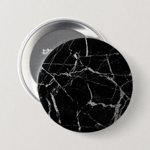 Scharze silberne Marmoroptik Button