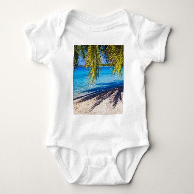 Schatten am Strand Baby Strampler (Vorderseite)