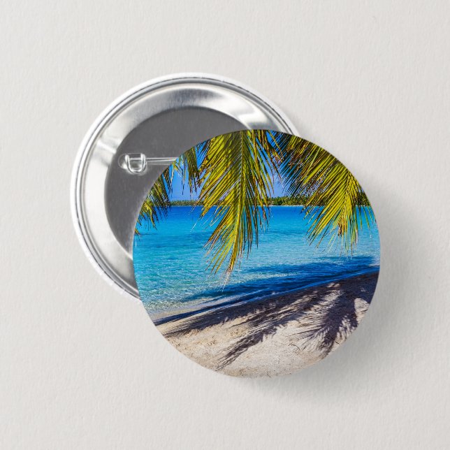 Schatten am Strand Button (Vorne & Hinten)