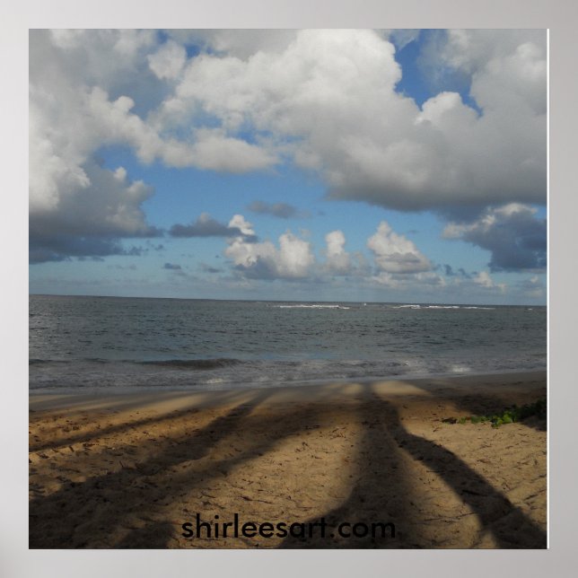 Schatten am Strand Poster (Vorne)