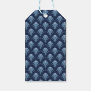SCHATTEN BLAUER ART DECO-MUSTER GESCHENKANHÄNGER