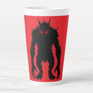 Schatten-Dämon-Monster Rote Augen Horror-Geschenk Milchtasse
