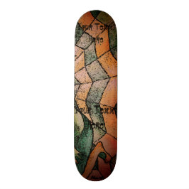 Schatten der abstrakten retro Kunst des grünen Skateboard
