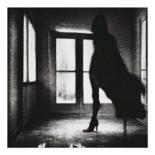 Schatten, der den Flur hinuntertreibt Poster