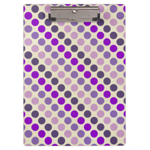 Schatten der Lila Polka-Punkte von Shirley Taylor Klemmbrett