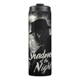 Schatten der Nacht - Film Noir Style Design Thermosbecher