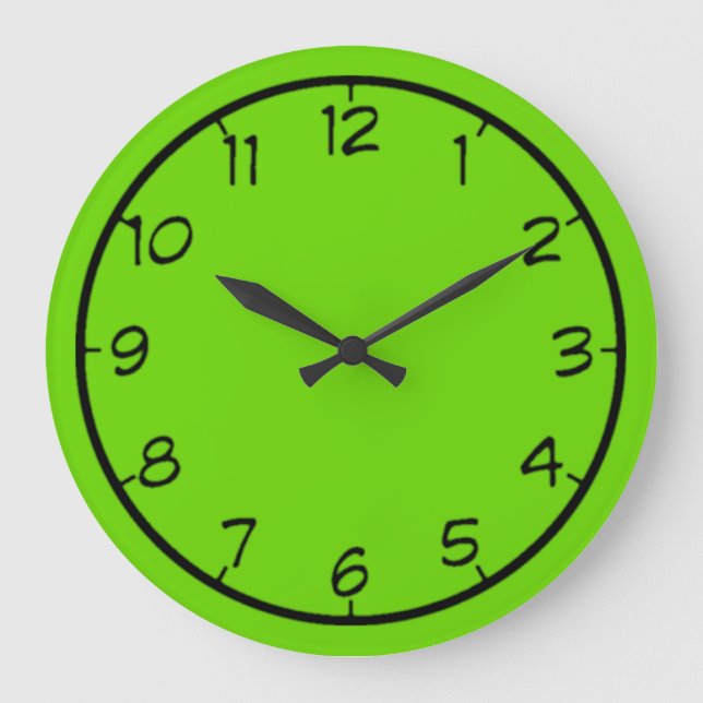 Schatten der Neonuhr Große Wanduhr (Vorderseite)